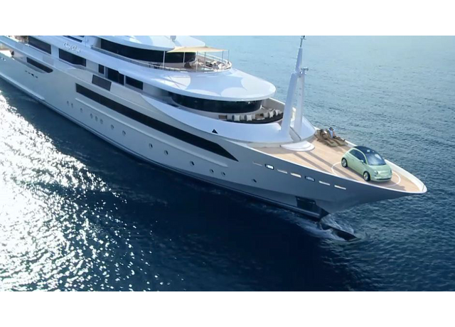 M/Y CHOPI CHOPI 80 mt co-protagonista del nuovo spot internazionale di Fiat 500