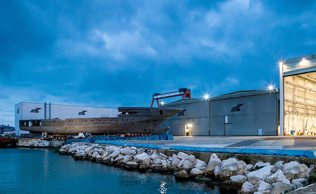 Al Cantiere di Ancona proseguono i lavori per la costruzione del nuovo M/Y Crn 135, di 79 Mt.